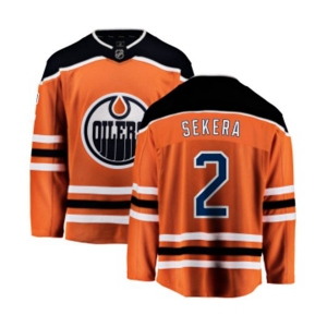 Youth Edmonton Oilers #2 Andrej Sekera Fanatics Branded Orange Home Breakaway NHL Jersey