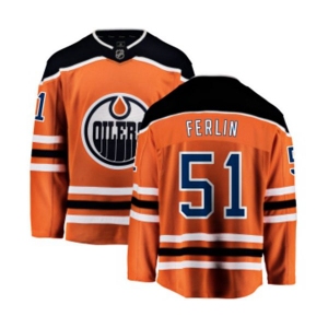 Youth Edmonton Oilers #51 Brian Ferlin Fanatics Branded Orange Home Breakaway NHL Jersey