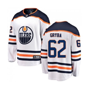 Youth Edmonton Oilers #62 Eric Gryba Fanatics Branded White Away Breakaway NHL Jersey