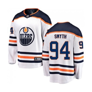 Youth Edmonton Oilers #94 Ryan Smyth Fanatics Branded White Away Breakaway NHL Jersey
