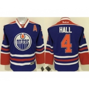 youth nhl jerseys edmonton oilers #4 hall blue[patch A]
