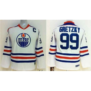 youth nhl jerseys edmonton oilers #99 gretzky white[patch C]