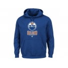 Edmonton Oilers Majestic Blue Critical Victory VIII Fleece Hoodie