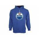 Edmonton Oilers Old Time Hockey Royal Blue Big Logo with Crest Pullover Hoodie