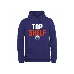 Edmonton Oilers Royal Top Shelf Pullover Hoodie