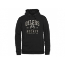 Men's Edmonton Oilers Black Camo Stack Pullover Hoodie