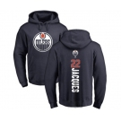 NHL Adidas Edmonton Oilers #22 Jean-Francois Jacques Navy Blue Backer Pullover Hoodie