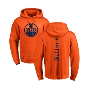 NHL Adidas Edmonton Oilers #5 Mark Fayne Orange One Color Backer Pullover Hoodie