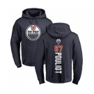 NHL Adidas Edmonton Oilers #67 Benoit Pouliot Navy Blue Backer Pullover Hoodie
