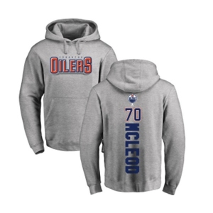 NHL Adidas Edmonton Oilers #70 Ryan McLeod Ash Backer Pullover Hoodie