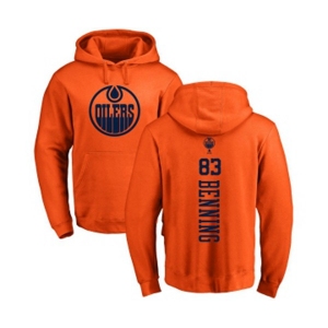NHL Adidas Edmonton Oilers #83 Matt Benning Orange One Color Backer Pullover Hoodie