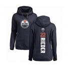 NHL Women Adidas Edmonton Oilers #22 Tobias Rieder Navy Blue Backer Pullover Hoodie