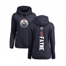 NHL Women Adidas Edmonton Oilers #5 Mark Fayne Navy Blue Backer Pullover Hoodie