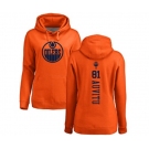 NHL Women Adidas Edmonton Oilers #81 Yohann Auvitu Orange One Color Backer Pullover Hoodie