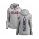 NHL Women Adidas Edmonton Oilers #93 Ryan Nugent-Hopkins Ash Backer Pullover Hoodie