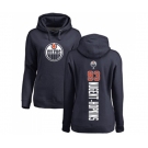 NHL Women Adidas Edmonton Oilers #93 Ryan Nugent-Hopkins Navy Blue Backer Pullover Hoodie