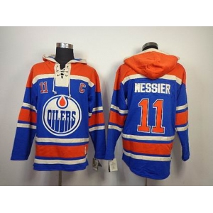nhl edmonton oilers #11 messier blue [pullover hooded sweatshirt](C)