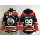 nhl jerseys edmonton oilers #99 gretzky dk.blue[pullover hooded sweatshirt][patch C]