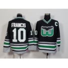 Hartford Whalers #10 Ron Francis Black CCM Throwback Stitched NHL Jersey