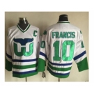 Hartford Whalers #10 Ron Francis White CCM Throwback Stitched NHL Jersey