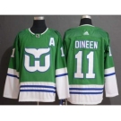 Men's Hartford Whalers #11 Kevin Dineen Green Stitched Hockey Jersey