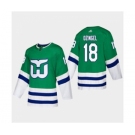 Men's Hartford Whalers #18 Ryan Dzingel 2019-20 Heritage Authentic Player Hockey Jersey Green