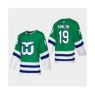 Men's Hartford Whalers #19 Dougie Hamilton 2019-20 Heritage Authentic Player Hockey Jersey Green