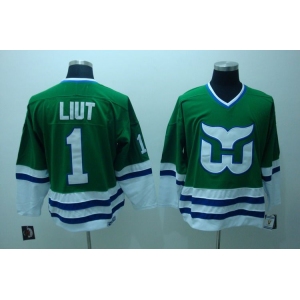 nhl hartford whalers #1 liut ccm green