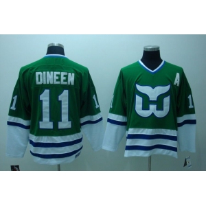 nhl hartford whalers #11 dineen ccm green