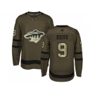 Adidas Minnesota Wild #9 Mikko Koivu Green Salute to Service Stitched NHL Jersey