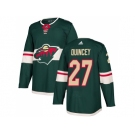 Men Adidas Minnesota Wild #27 Kyle Quincey Green Home Authentic Stitched NHL Jersey