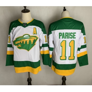 Men's Minnesota Wild #11 Zach Parise Authentic Green 2021 New Hockey Jersey