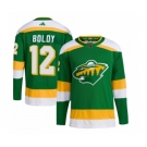 Men's Minnesota Wild #12 Matt Boldy Green 2022-23 Reverse Retro Stitched Jersey