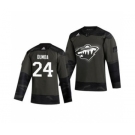 Men's Minnesota Wild #24 Matt Dumba 2019 Veterans Day Authentic Practice Hockey Jersey Camo