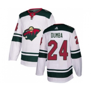 Men's Minnesota Wild #24 Matt Dumba White Road Stitched Hockey Jersey