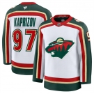Men's Minnesota Wild #97 Kirill Kaprizov White 2025 25th Anniversary Stitched Hockey Jersey