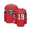 Men's Reebok Minnesota Wild #19 Jarret Stoll Premier Red Home NHL Jersey
