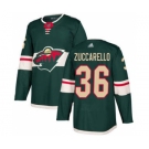Men's Wild #36 Mats Zuccarello Green Home Stitched Hockey Jersey