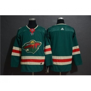 Men's Wild Blank Green Stitched Hockey Hockey Jersey
