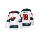 Men's adidas 2017-2018 Season Minnesota Wild #18 Ryan Carter Away Jersey
