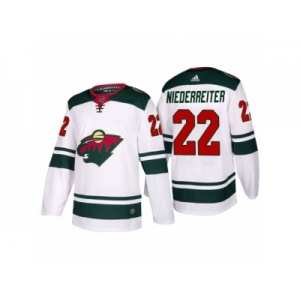 Men's adidas 2017-2018 Season Minnesota Wild #22 Nino Niederreiter Away Jersey