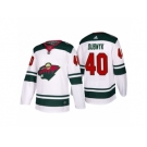 Men's adidas 2017-2018 Season Minnesota Wild #40 Devan Dubnyk Away Jersey