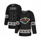 Minnesota Wild #16 Jason Zucker Black Team Logos Fashion Jersey