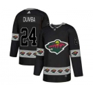 Minnesota Wild #24 Matt Dumba Black Team Logos Fashion Jersey