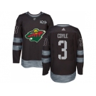 Minnesota Wild #3 Charlie Coyle Black 1917-2017 100th Anniversary Stitched NHL Jersey