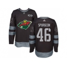 Minnesota Wild #46 Jared Spurgeon Black 1917-2017 100th Anniversary Stitched NHL Jersey