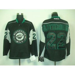 nhl jerseys minnesota wild #22 clutterbuck black