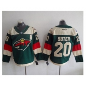 nhl jerseys minnesota wilds #20 suter green][2016 Stadium patch A][suter]