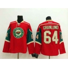 nhl jerseys minnesota wilds #64 granlund red