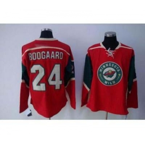 nhl minnesota wild #24 boogaard red jerseys